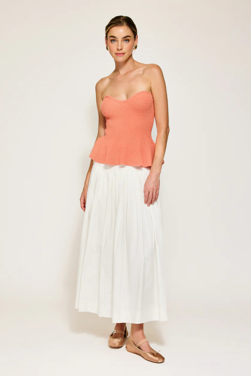 Line and Dot Saffy Peplum Top full body front