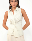 Greylin Rola Textured Sleeveless Top front view