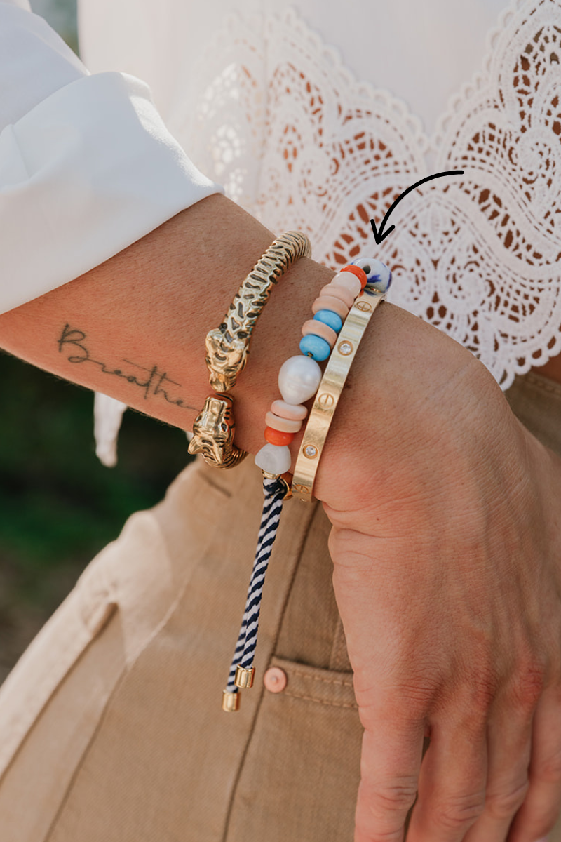 Mignonne Gavigan Lupe Bracelet with other bracelets