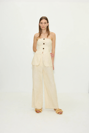 Simon Miller Bloo Linen Pant Pinstripe front