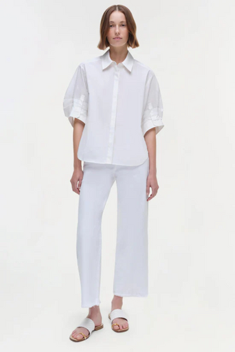 Simkhai Gemma Shirt White full body front