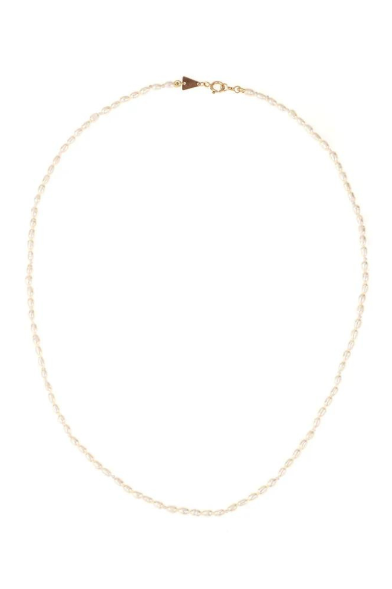 Adina Reyter Tiny Seed Pearl Necklace full view