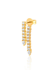 Single Diamond Teardrop Fringe Earring side view