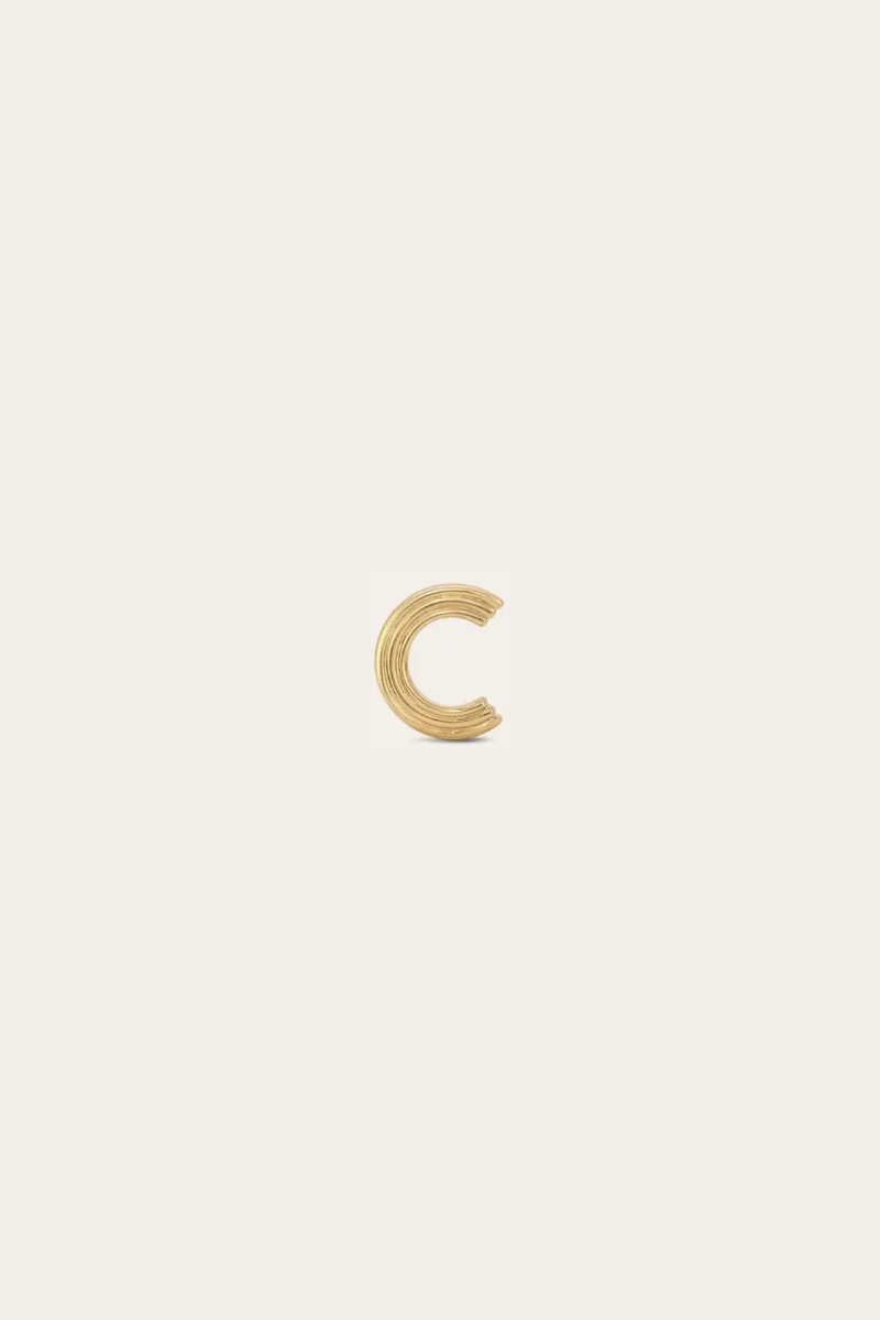 Groovy Initial Mini Bead - Letter C by itself