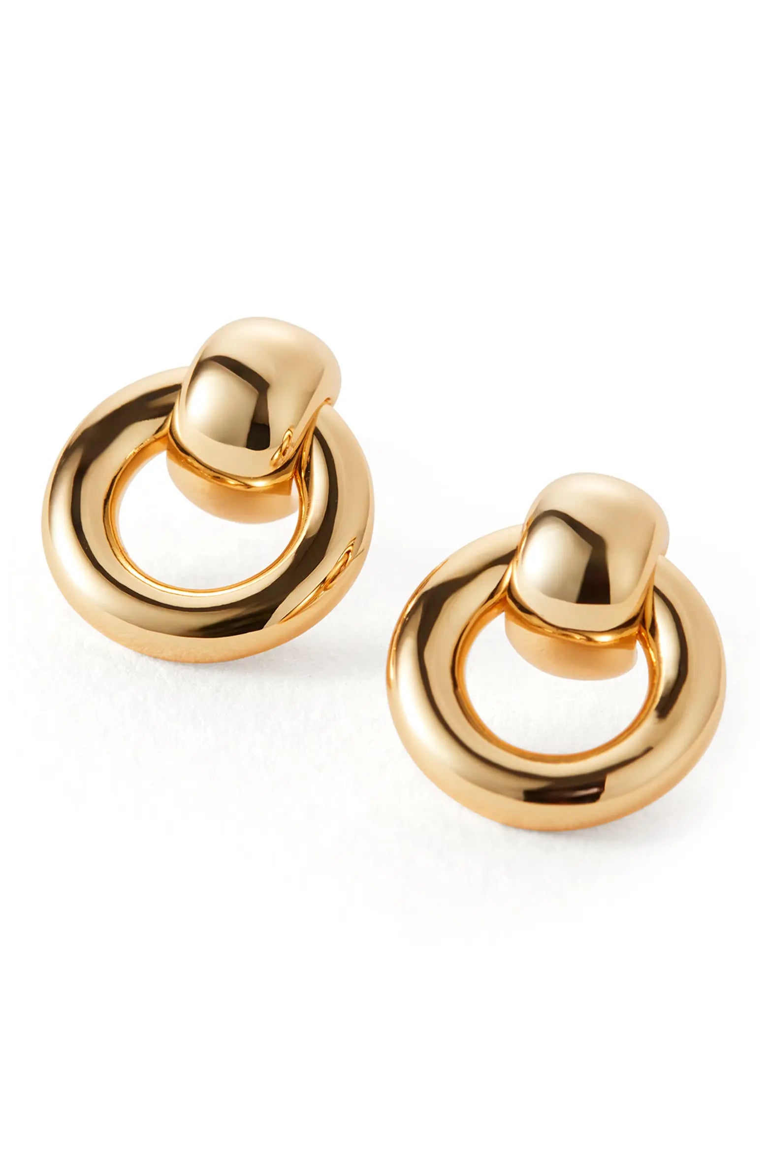 Mini Puffy Faye Knocker Earrings side by side