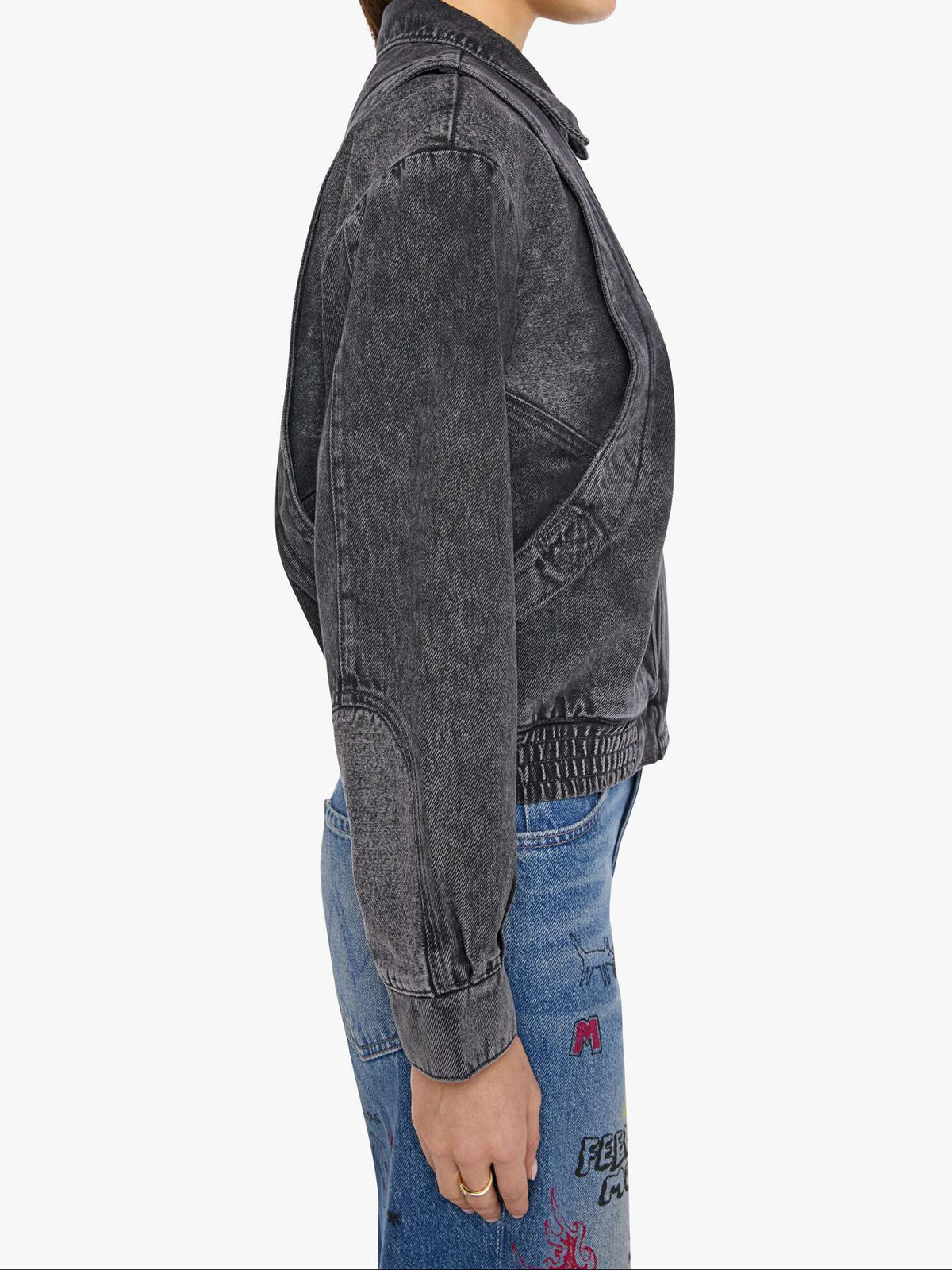 The Wing Ding Jacket side view on model