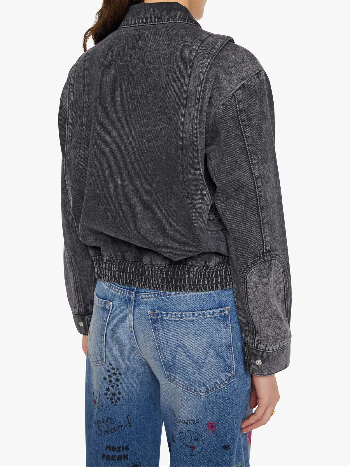 The Wing Ding Jacket back view on model