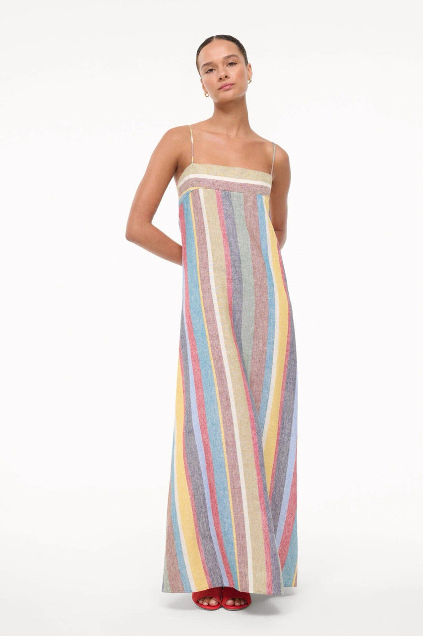 Staud Laura Linen Dress front