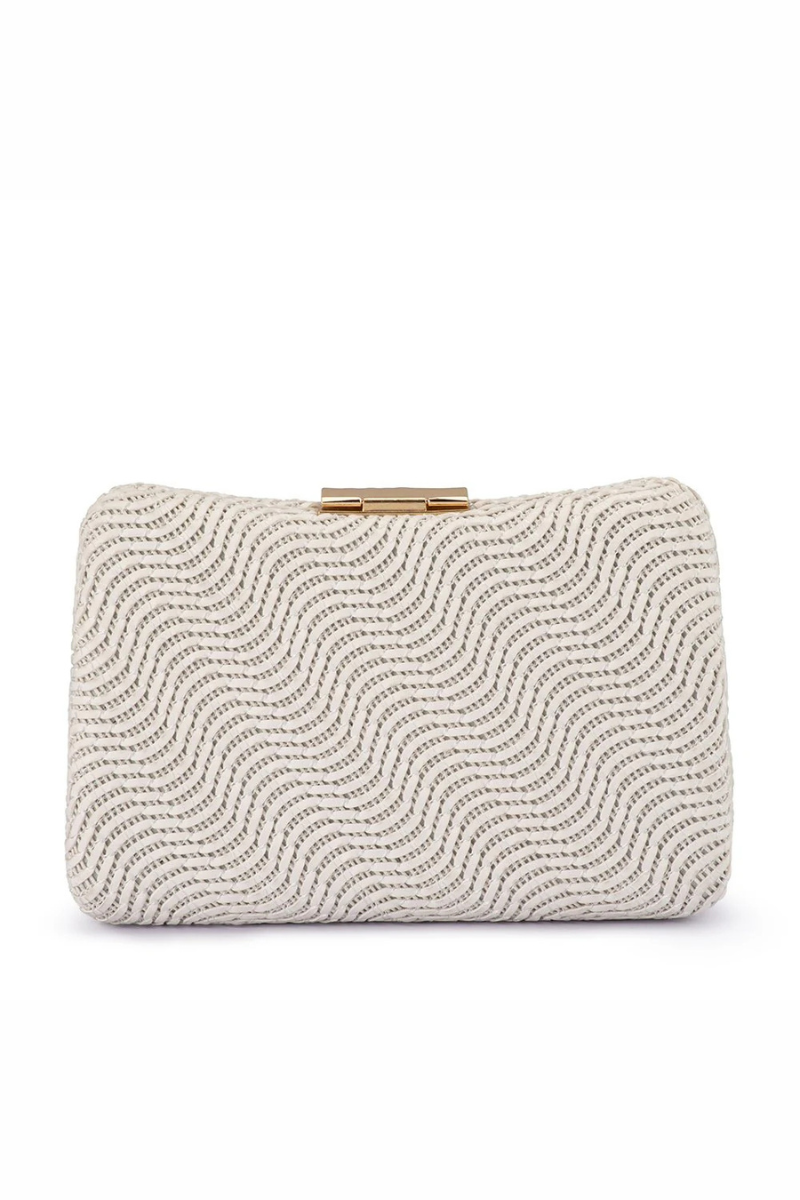 Lindy Woven Clutch back