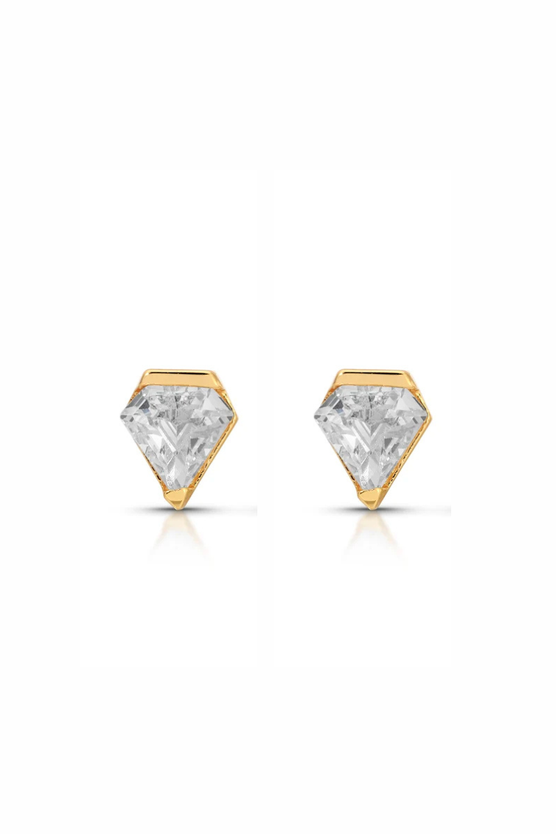 Leona Stud Earrings side by side close up
