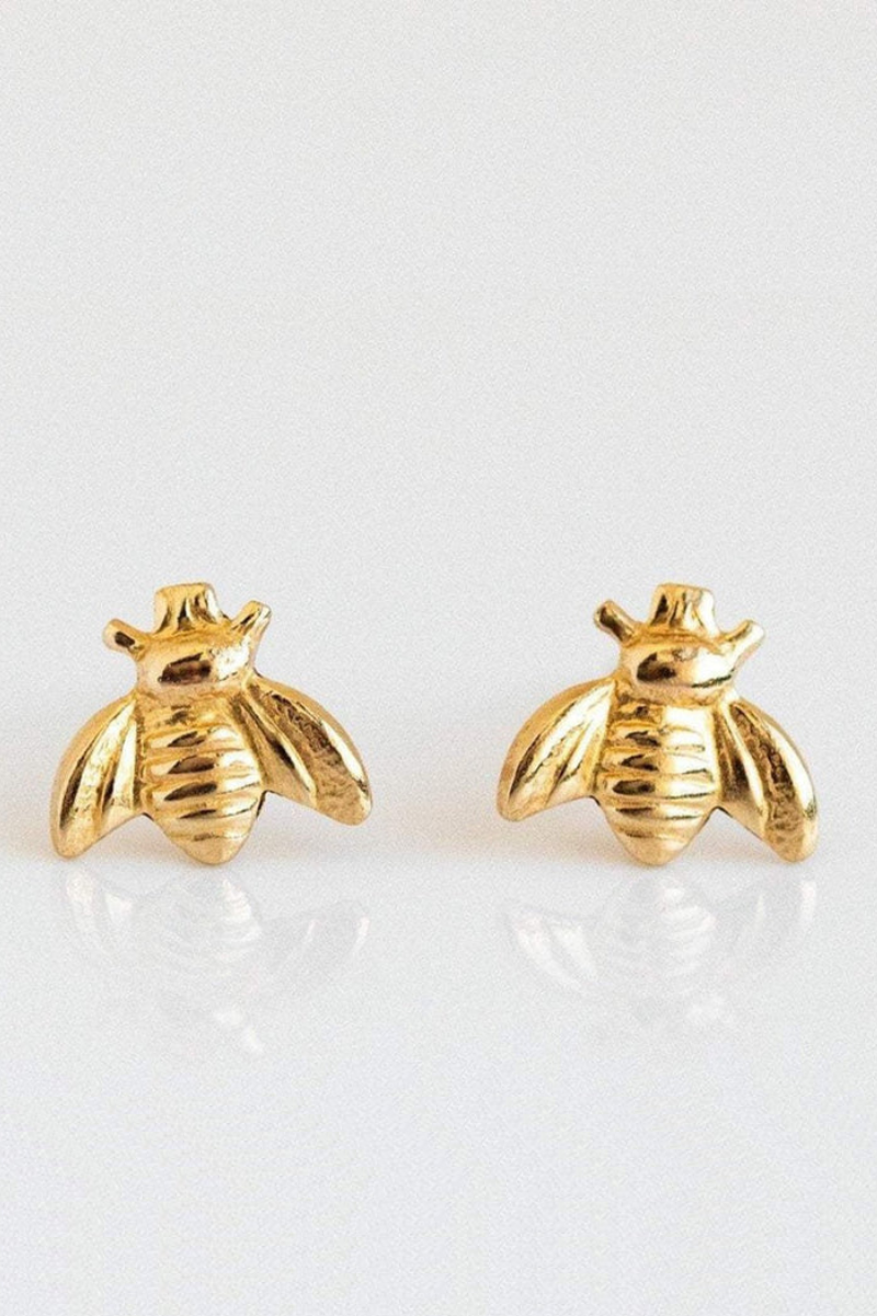 Bee2 Stud Earring side by side close up