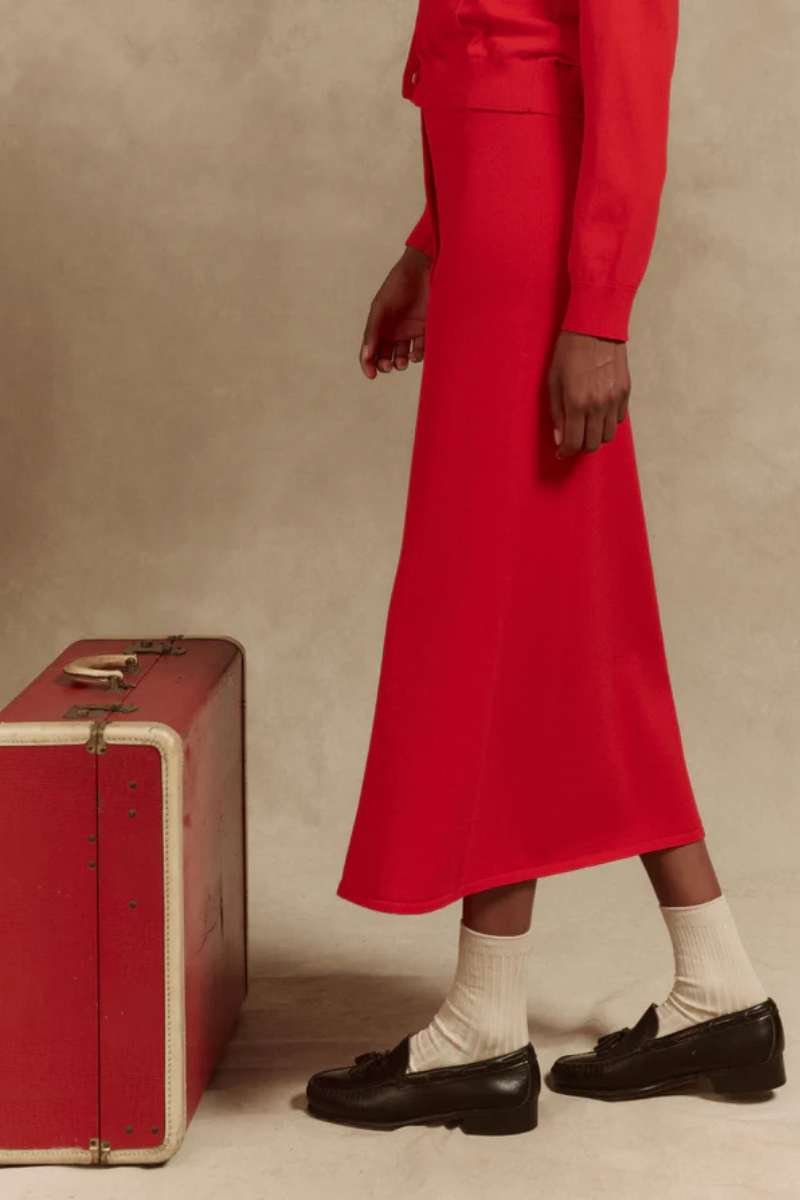 The Great the Button Front Sweater Skirt side