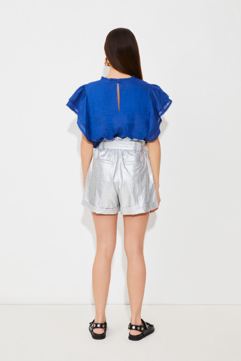 Suncoo Benassi Paperbag Metallic Short back