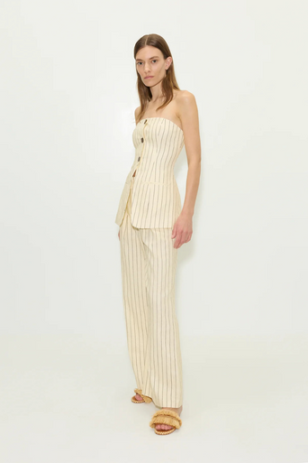 Simon Miller Bloo Linen Pant Pinstripe side