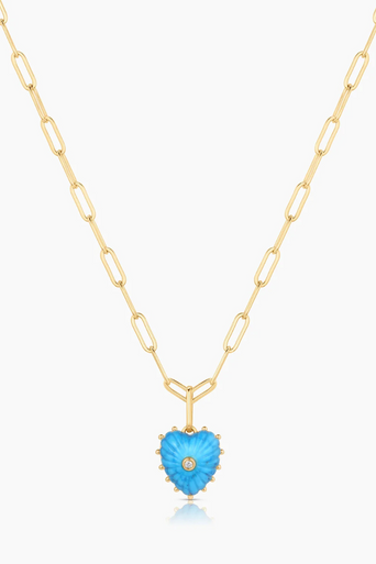 Thatch Isabel Howlite Charm on paperclip chain