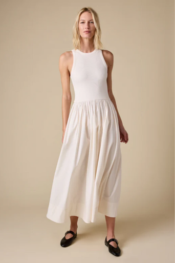 Sold Out the Rsvp Dress in Cream fornt