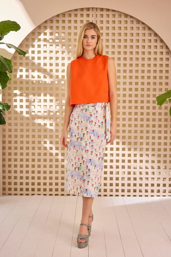 Hunter Bell Coolidge Floral Midi Skirt front