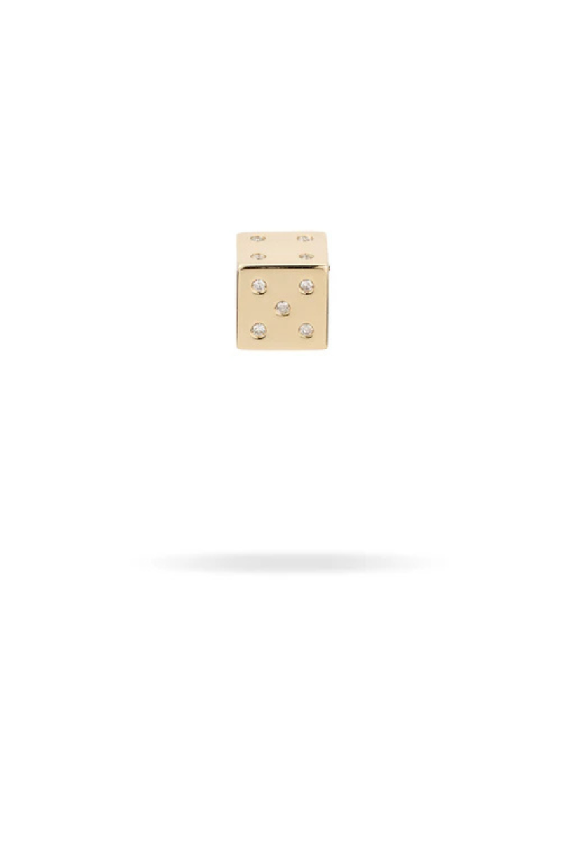Adina Reyter Diamond Dice Big Bead 14K front