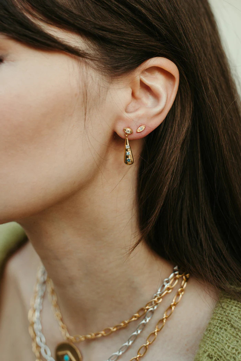 Sierra Winter Hypnos Earring on ear