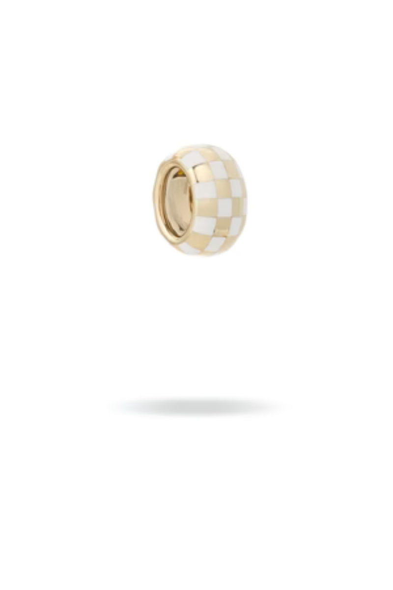 Adina Reyter White Ceramic Checker Big Bead side