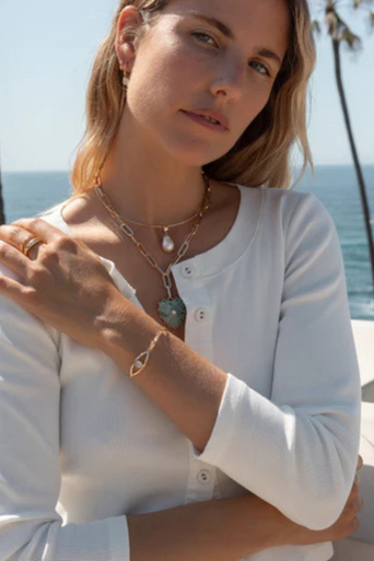 Thatch Evil Eye Bracelet on model