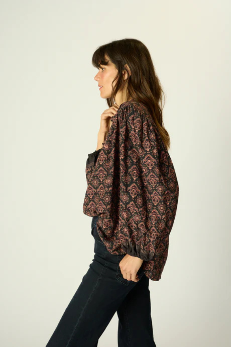 Natalie Martin Iris Long Sleeve Top side view