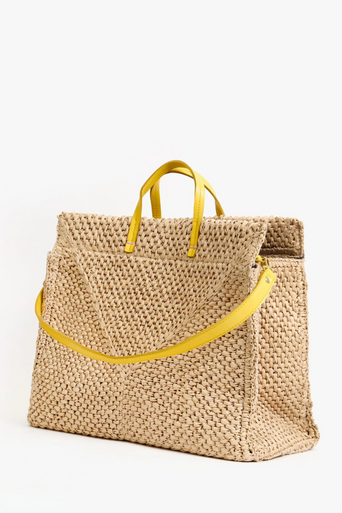 Clare V Summer Simple Tote Raffia front/side