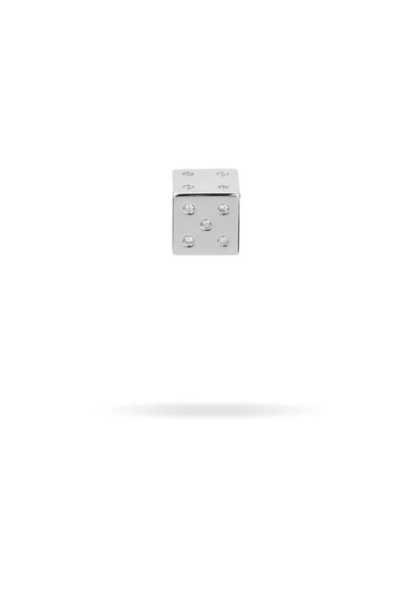 Adina Reyter Diamond Dice Big Bead Silver front