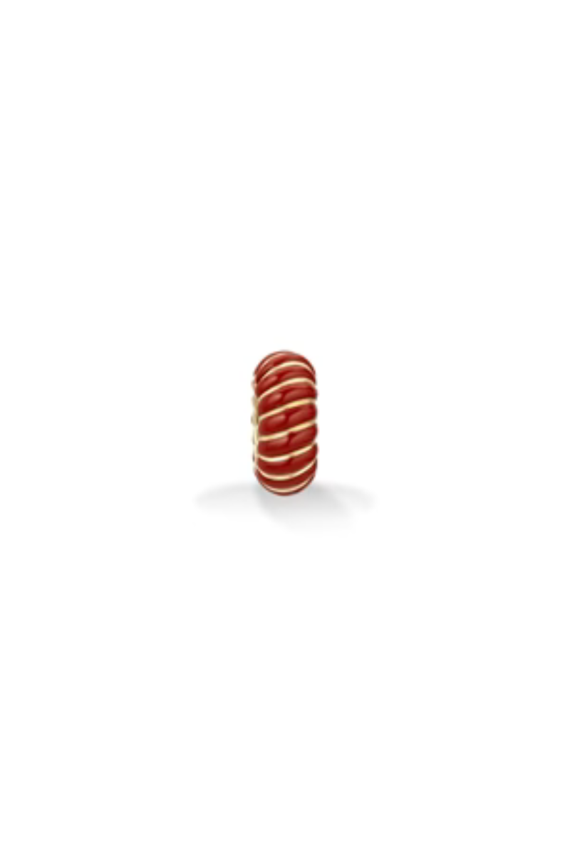 Adina Reyter Red Ceramic Wave Big Bead front