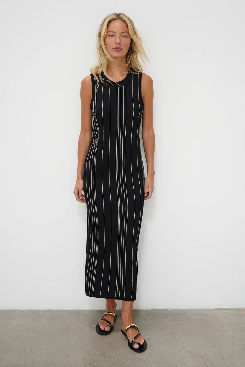 LNA Keily Stripe Tank Dress front