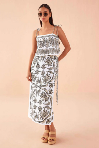 Omika Tillie Tie Shoulder Tank Vivi Sesame full body