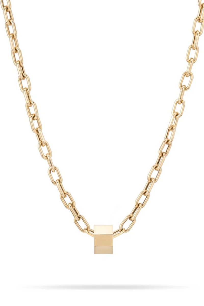 Adina Reyter Engravable Bolt Big Bead on Italian link