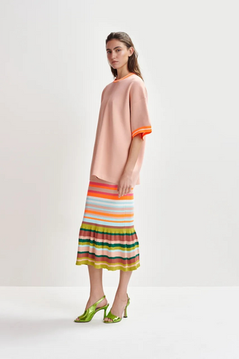 Essentiel Helove Stripe Knit Skirt side
