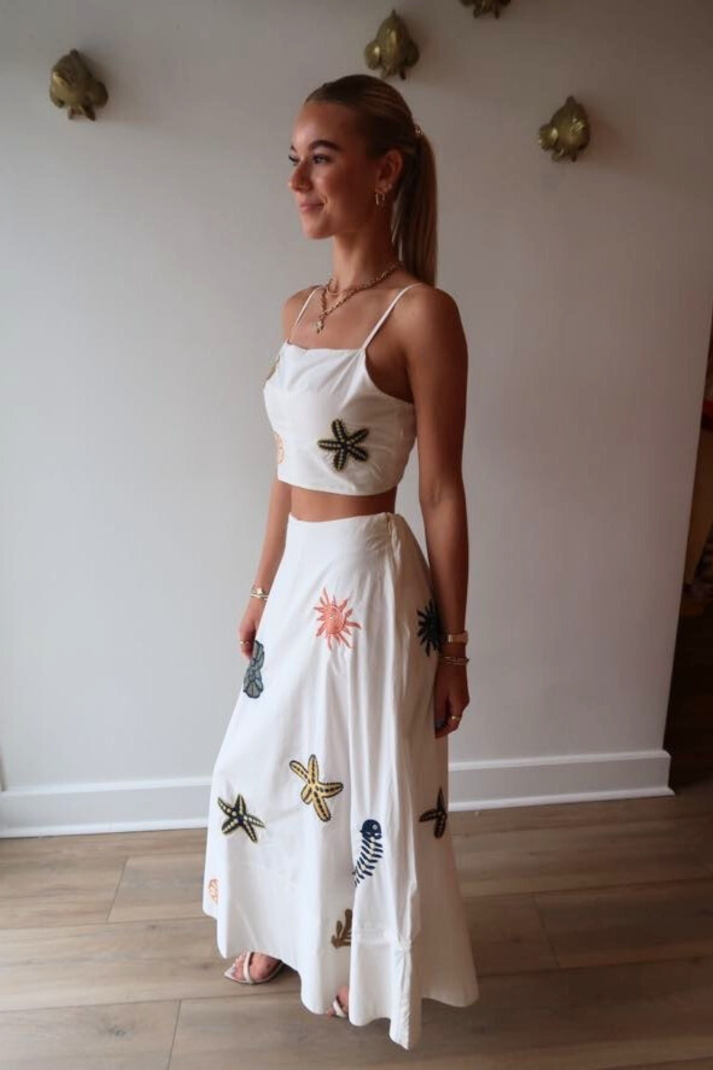 Cleobella Eden Ankle Skirt full body side