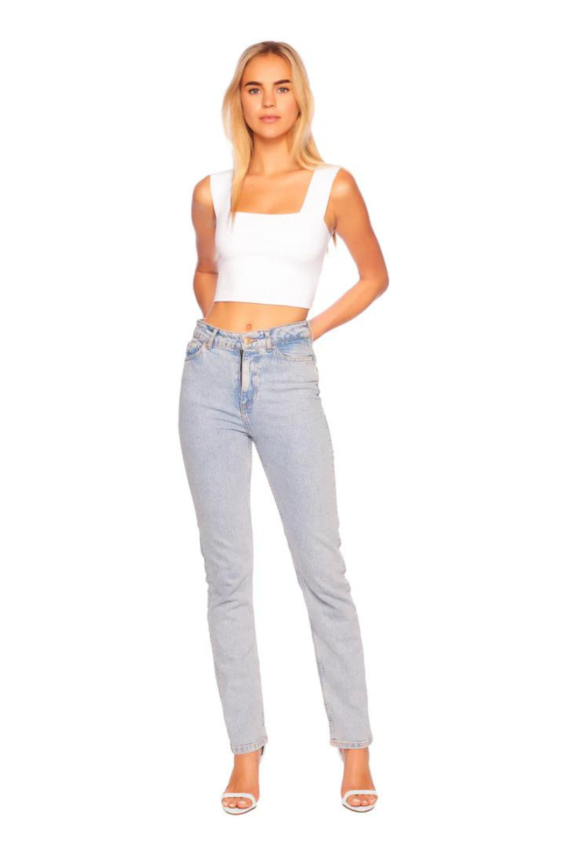 Susana Monaco Wide Strap Crop Top full body front