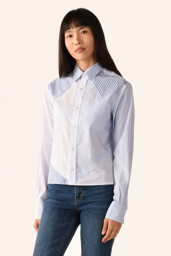 Cissa the Raw Edge Western Shirt front view
