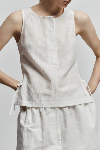 Saint Art Joel Linen Crinkle Top front