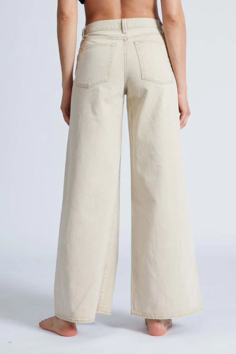 Askk Atomic Wide Leg Jean in Ecru back