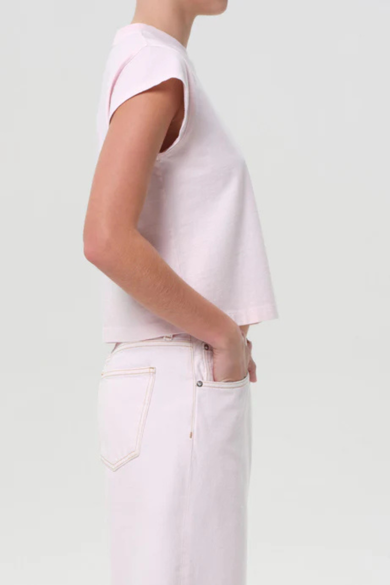 Agolde Bryce Cap Sleeve Tee Cosmos side