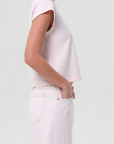 Agolde Bryce Cap Sleeve Tee Cosmos side