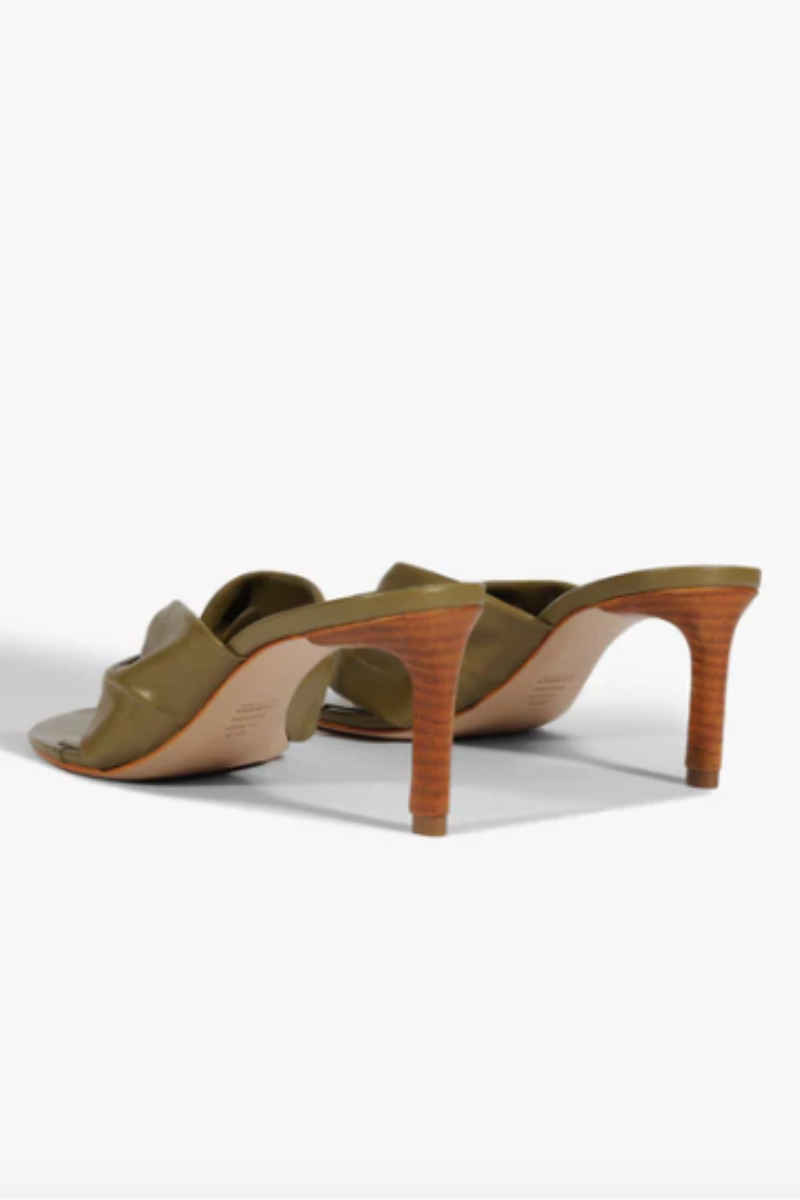 Schutz Lori Heel in Matcha back