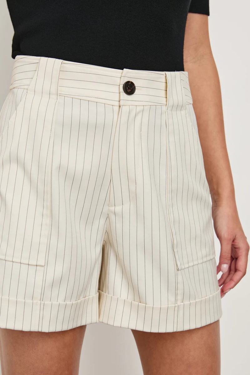 Rails Maryam Pinstripe Short close up