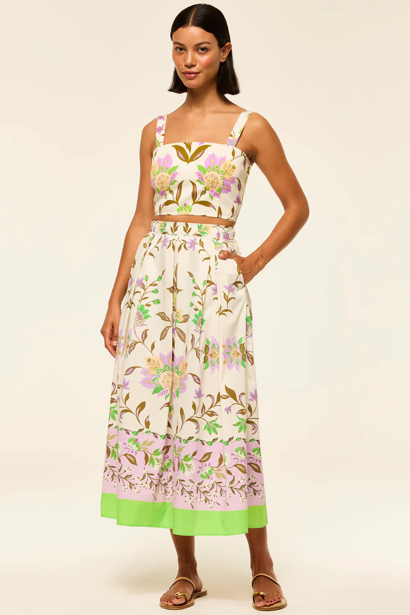 Misa Lois Sleeveless Crop Top full body front