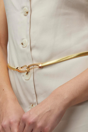 Lele Sadoughi Stretch Chain Belt on waist