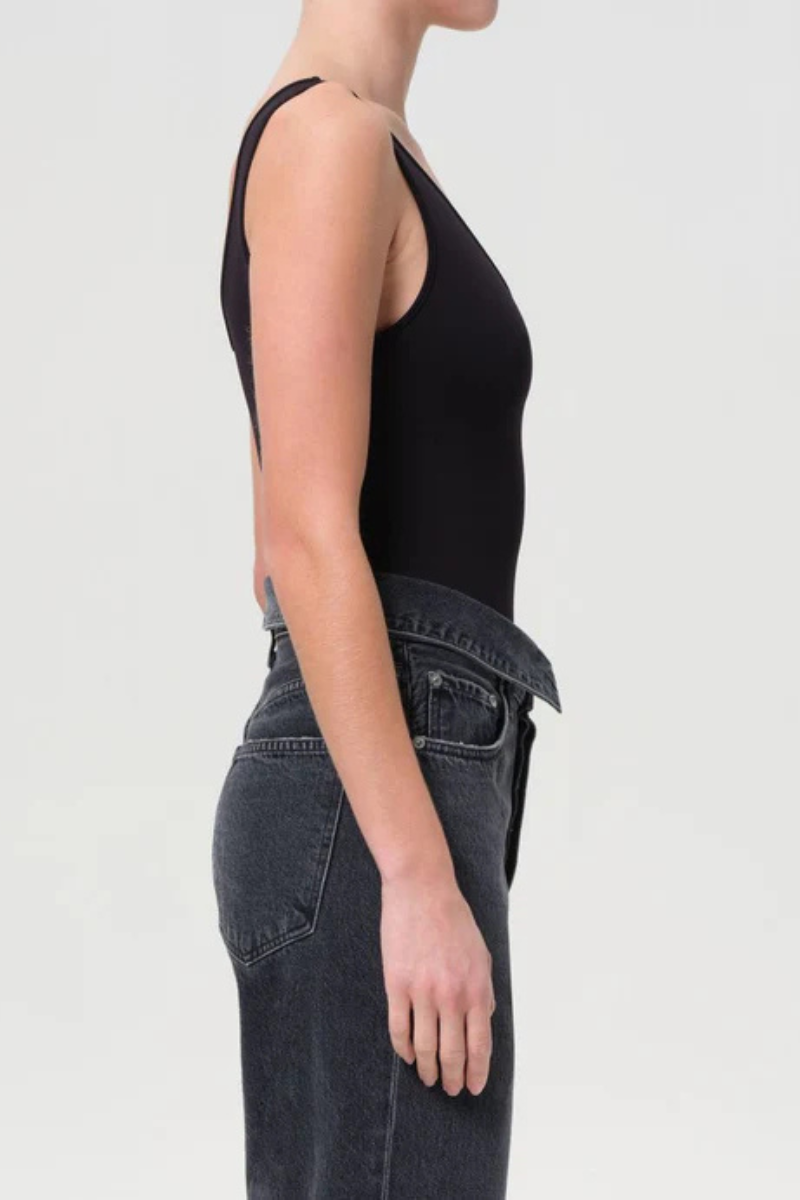 Agolde Tora Tank Bodysuit Black side