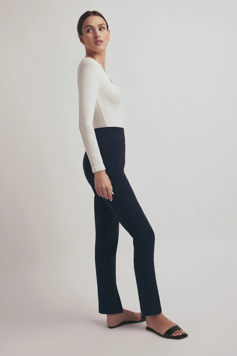 Favorite Daughter the Henley Ribbed Long Sleeve side