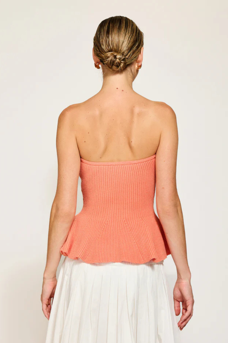 Line and Dot Saffy Peplum Top back