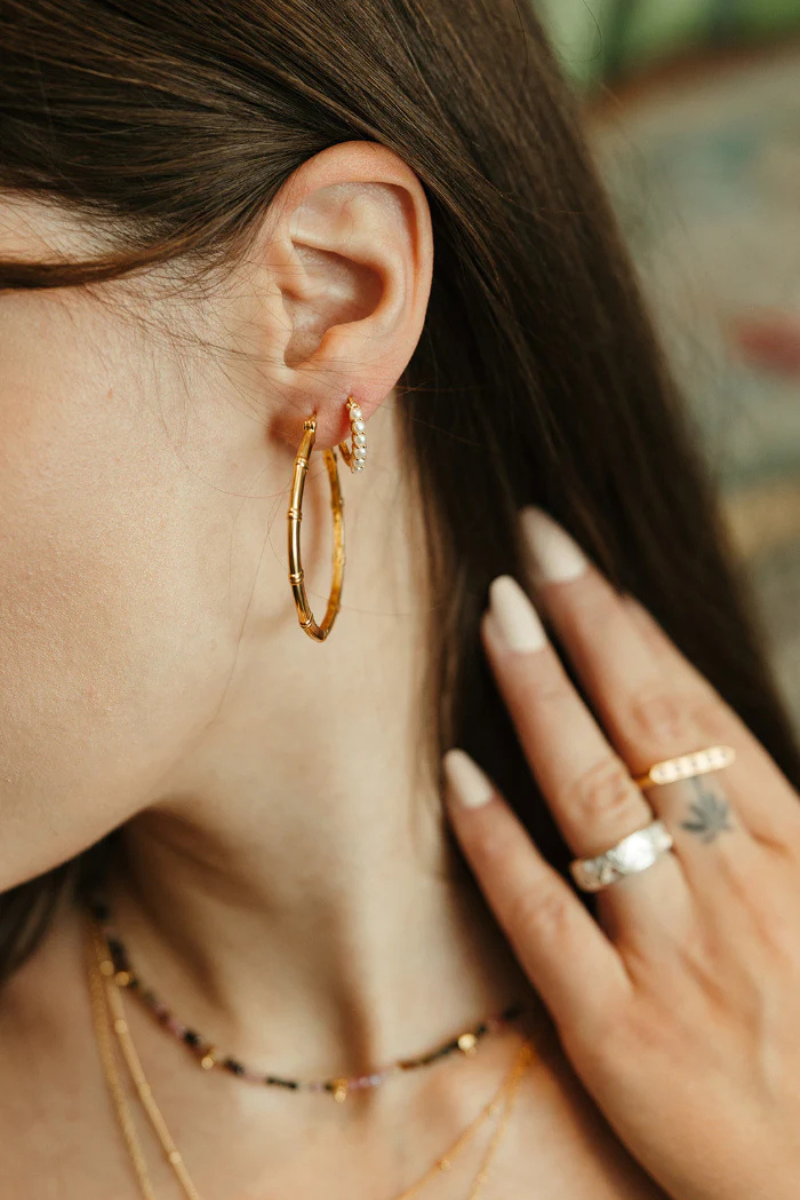 Sierra Winter Muse Hoop Earring close up