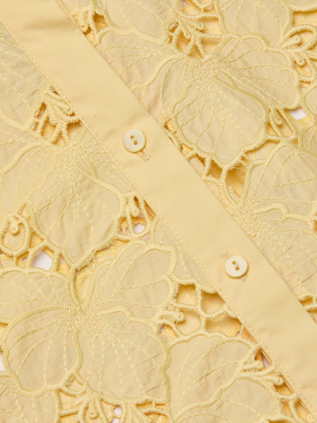 Seychelle Cropped Eyelet Blouse close up detail