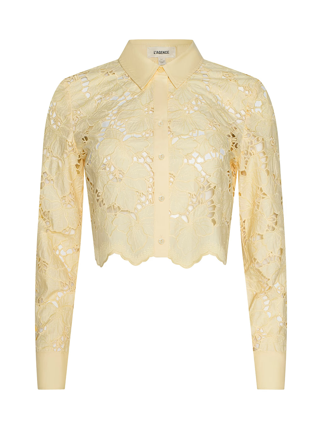 Seychelle Cropped Eyelet Blouse by itself